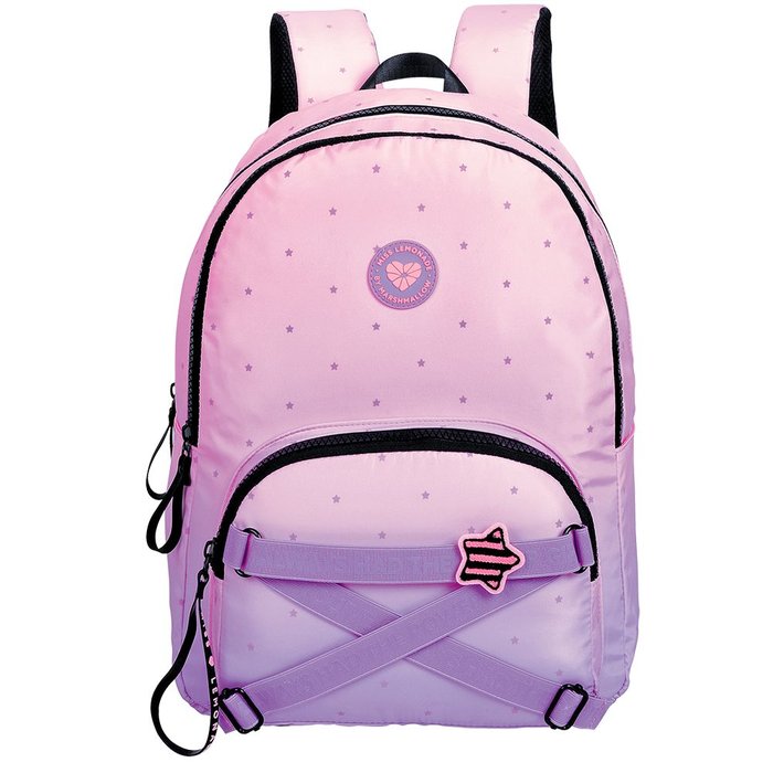 MOCHILA CON BOLSILLO FRONTAL FLEX ROSA