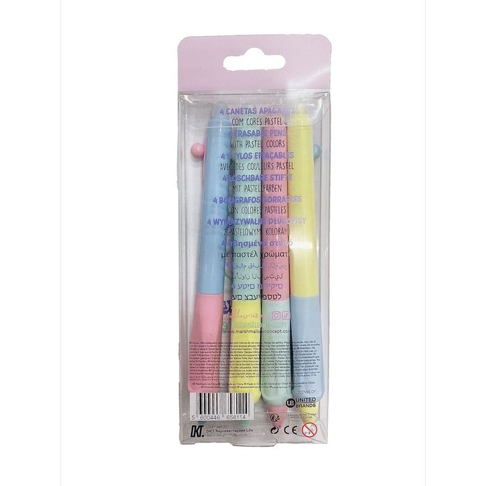 SET 4 BOLIGRAFOS BORRABLES COLORS COOL