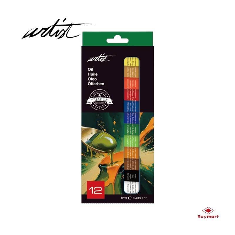 Estuche óleo artist tubos 12 colores