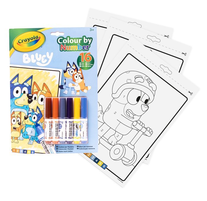 Libro Actividades y Colorea Por Números BLUEY