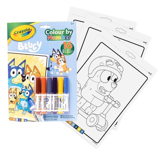 Libro Actividades y Colorea Por Números BLUEY