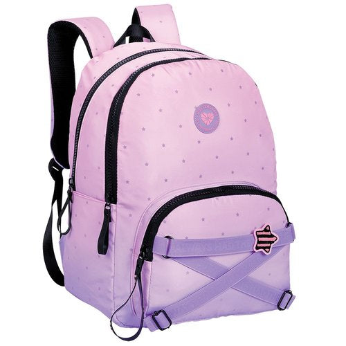 MOCHILA CON BOLSILLO FRONTAL FLEX ROSA