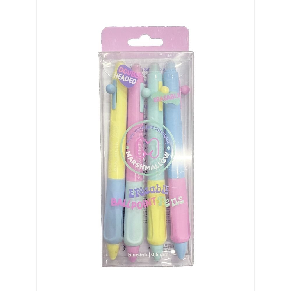 SET 4 BOLIGRAFOS BORRABLES COLORS COOL