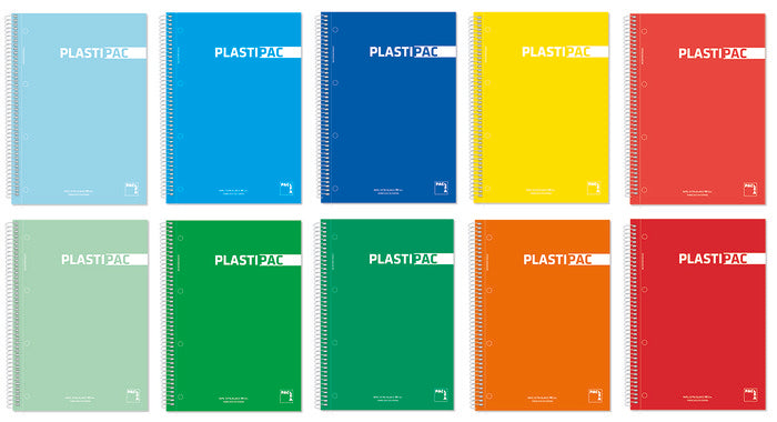 Bloc Folio A4 80H 90gr Cuadro 4mm Polipropileno Plastipac (5 Unidades)