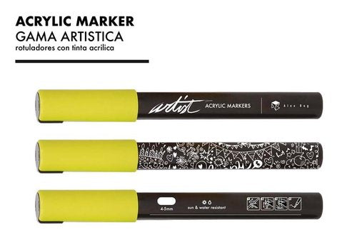 Estuche 36 Rotuladores Acrílicos Gama Artist con Organizador