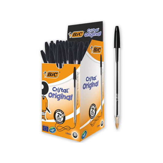 Bolígrafo Bic cristal original Negro (50 Unidades)