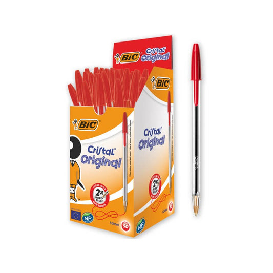 Bolígrafo Bic cristal original Rojo (50 Unidades)