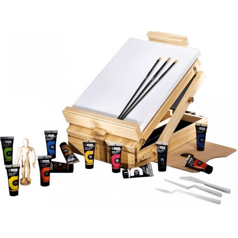 Caja caballete con 12 tubos y accesorios