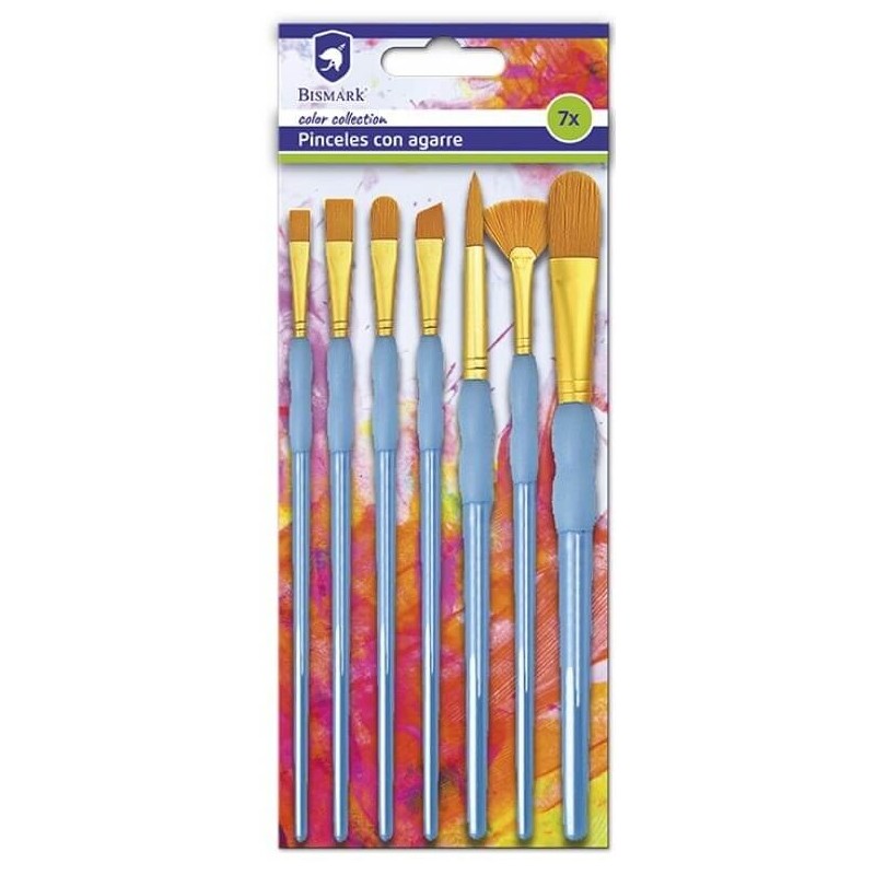 Pinceles con agarre set 7
