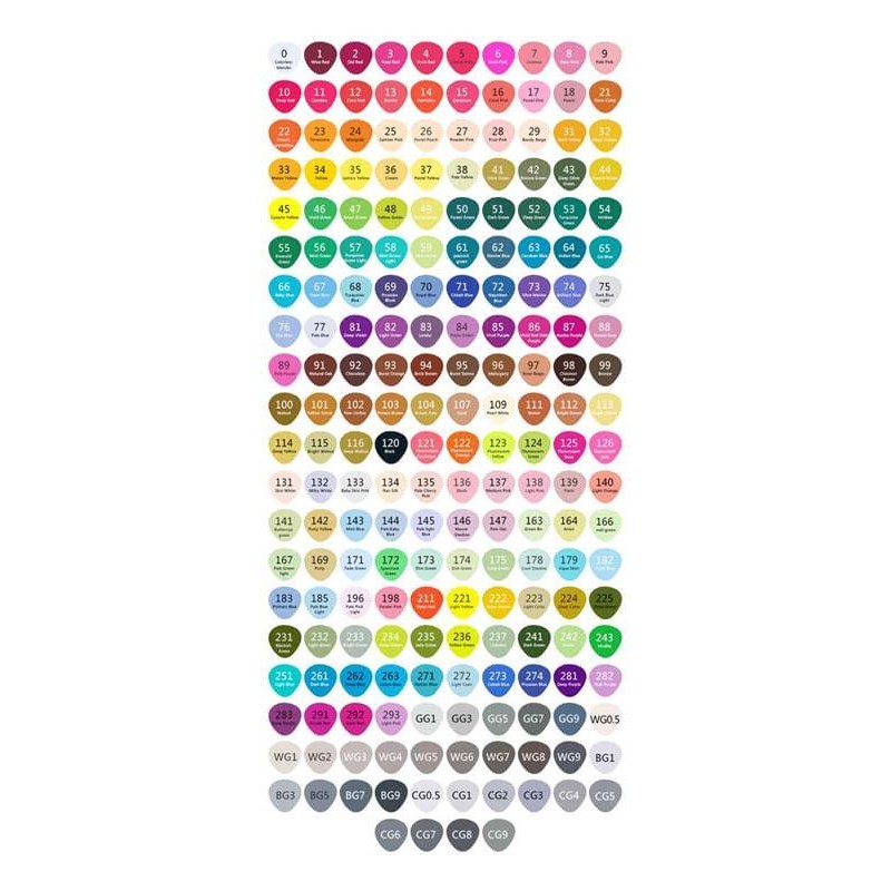 Rotulador doble punta 204 colores