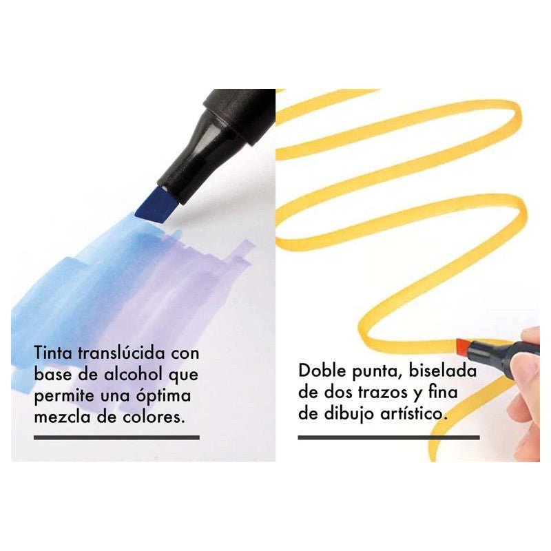 Rotuladores doble punta 40 colores gama Artist Luxury