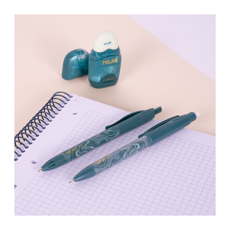 Set Bolígrafo P1+Portaminas PL1+Afilaborras Capsule Azul